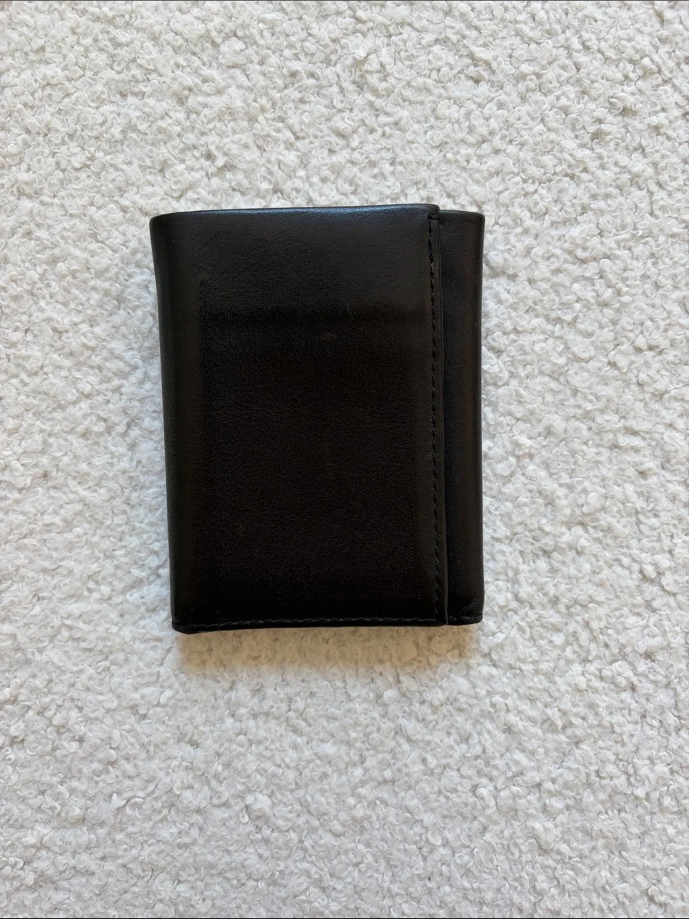 Shinola Classic Black Leather Trifold Wallet - Men
